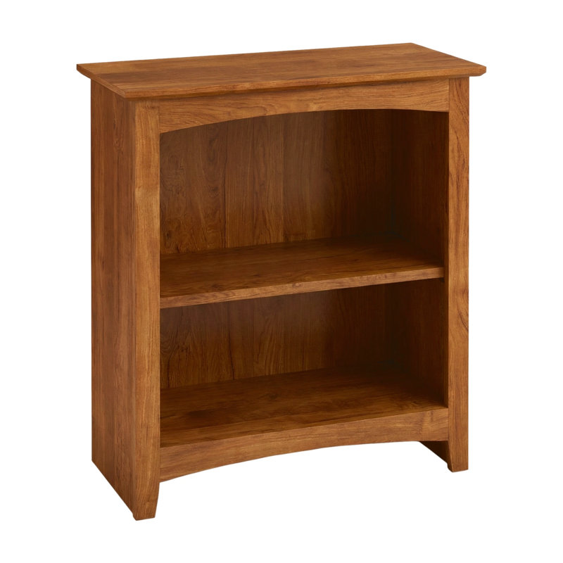 Malani 36" H Solid Wood Classic Bookcase, Tuscan Brown, (2 Shelves) 29"H x 25.75"W x 12.875"D