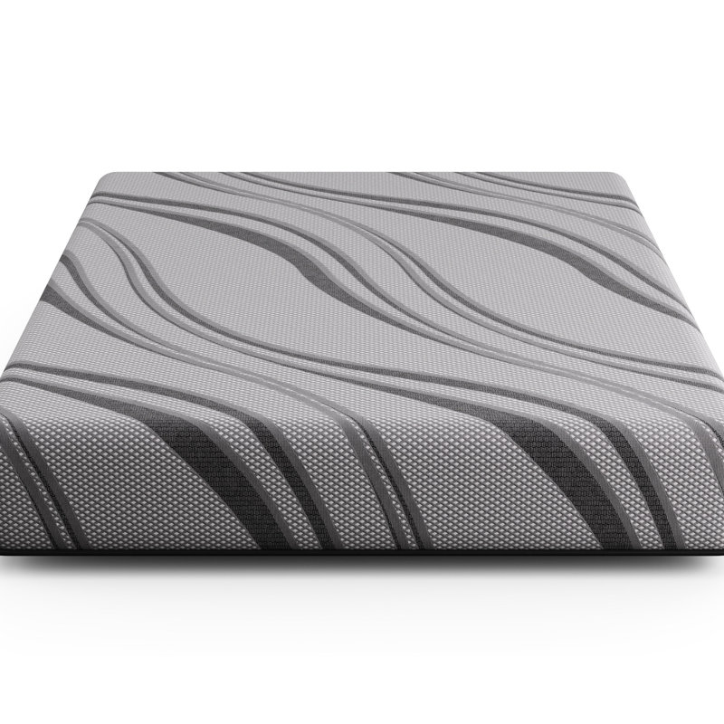 Grand lit gris en mousse viscoélastique avec gel et noyau pour un sommeil profond et paisible - taille,