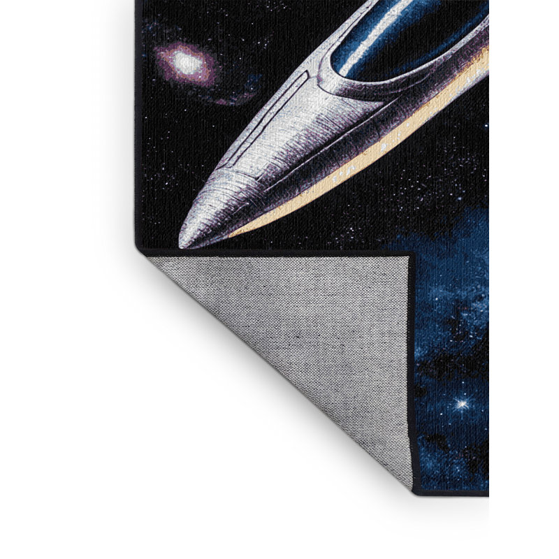 Tapis gris lavable à la machine, Rectangle 7 pi x 9 pi