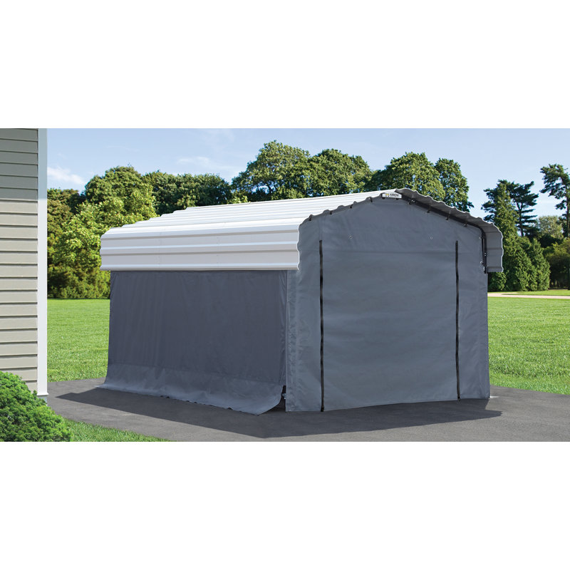 Enclosure Kit for Arrow Carport 10ft x 15ft Grey