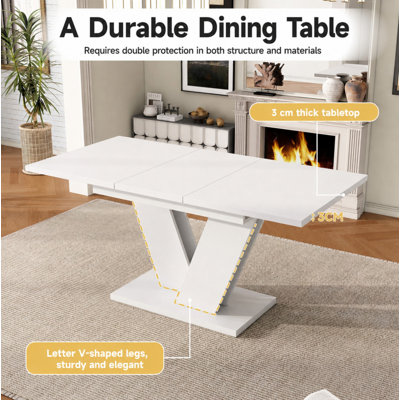 160.01 cm Extendable Dining Table