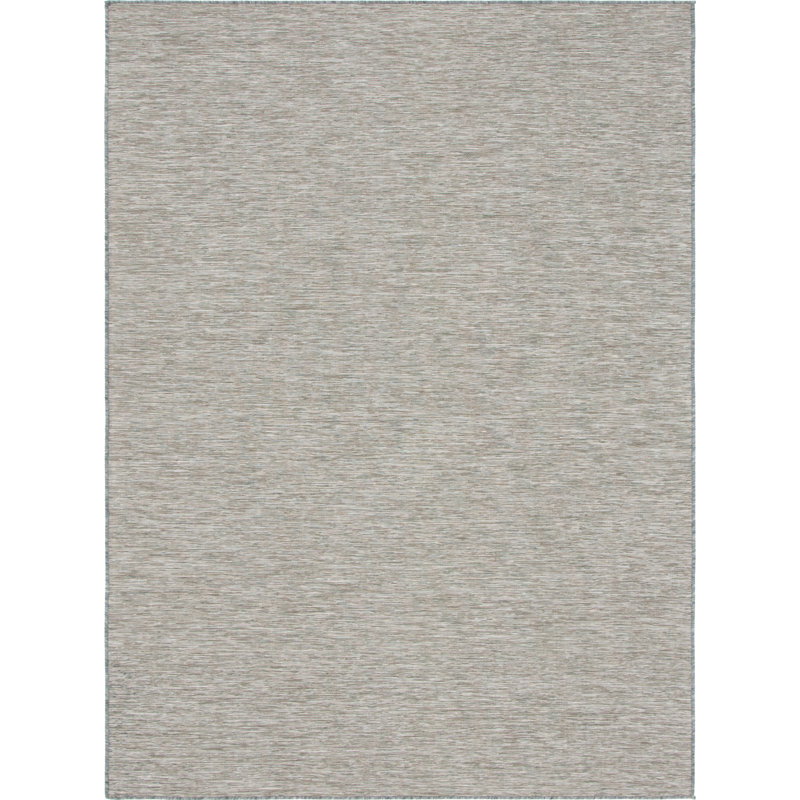 Tapis intérieur / extérieur gris Faircloth, Rectangle 7 pi 5 po x 10 pi