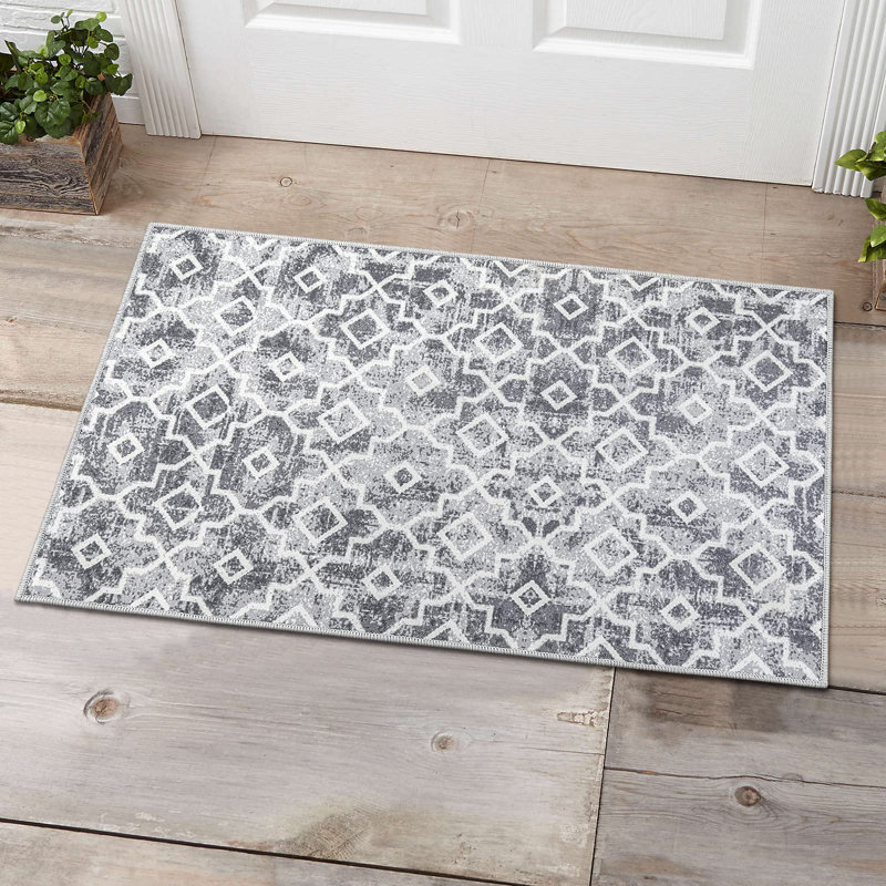 Paillasson rectangulaire antidérapant Tawann, Rectangle 1 pi 8 po x 2 pi 8 po
