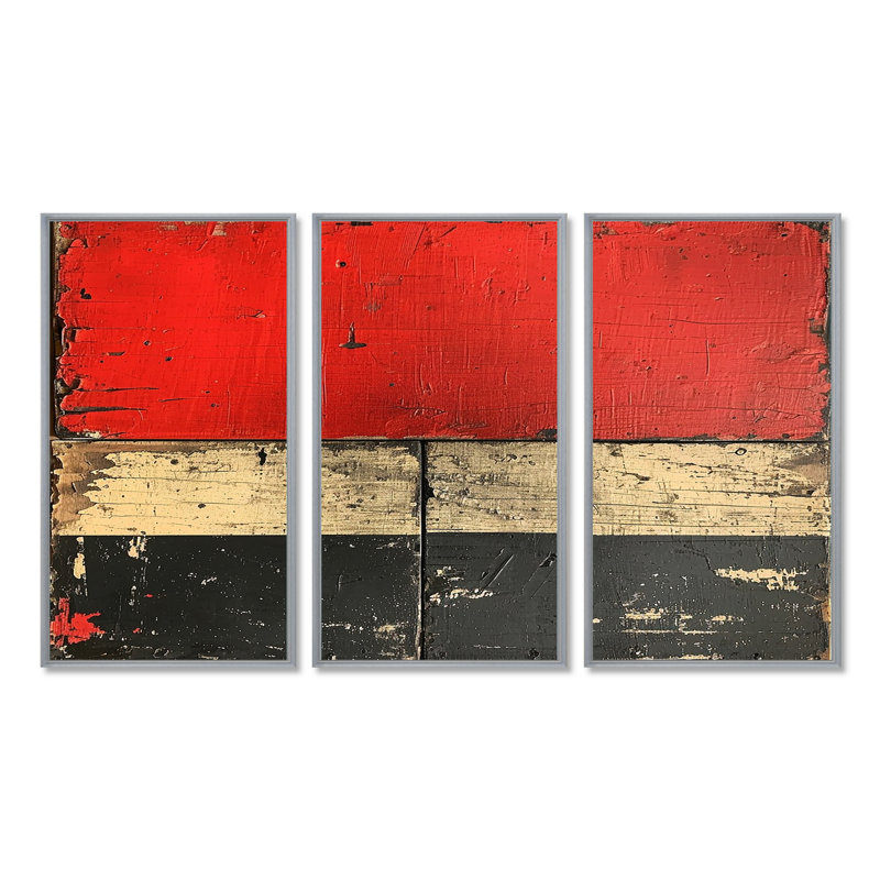 Sherwood - ensemble d'art mural minimalisme, H 40 po x l 60 po x P 1 po, Cadre argenté flottant