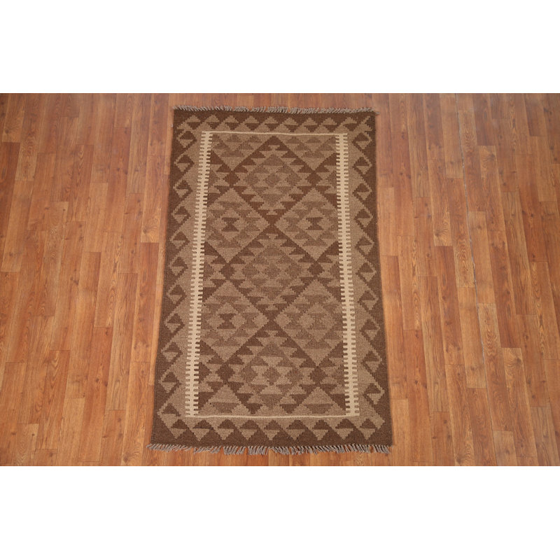 Tapis kilim réversible en laine 3 x 5