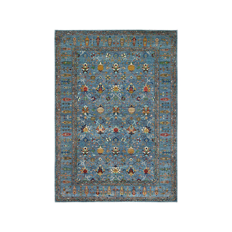 Tapis en laine de grenade afghane noué à la main 9 pi 2 po x 12 pi 8 po 3C037DA262FF43B8B2E1F935AD7046BA