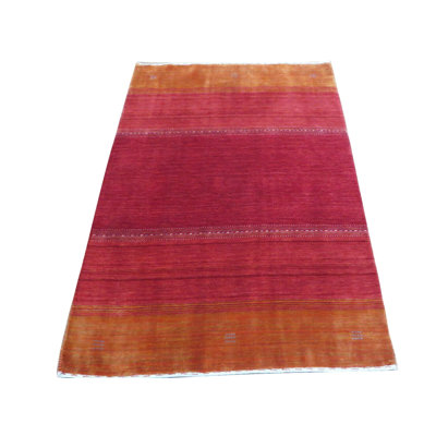 One-of-a-Kind 4'2" X 5'11" Wool Area Rug in Red