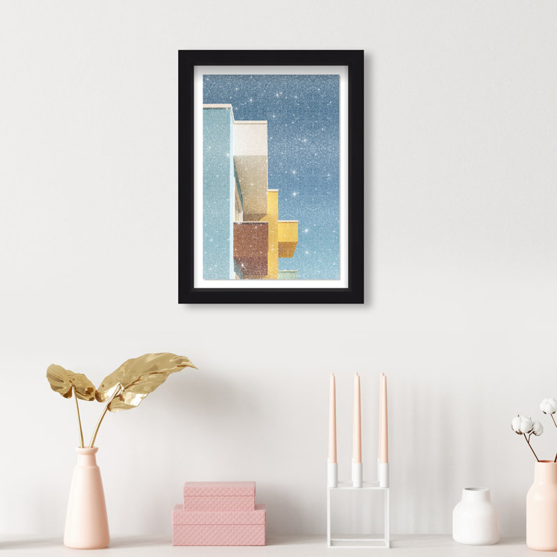 Orthogonal Sky View Shadowbox Architecture Print by Oliver Gal, Black Frame, 10 x 15, 11.5"H x 16.5"W, Black Shadowbox