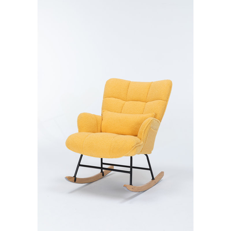 Comfortable High-Backrest Nursery Rocking Chair For Relaxation And Bonding