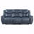 Blue Motion Reclining Sofa With Drop Down Table