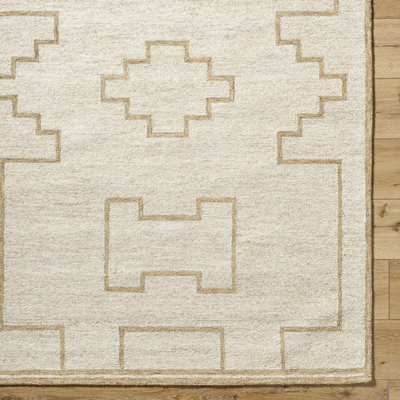 Abdalmalik Hand Tufted Wool Moroccan Indoor Rug, Rectangle 8' x 10'