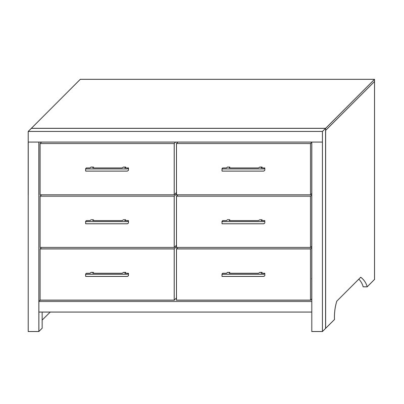 Chêne rustique double 2 pièces Mishika, Chêne rustique, 2 Pcs: Bed, Nightstand, Full