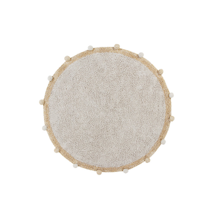 Hand Tufted Cotton Area Rug in Brown/Gray