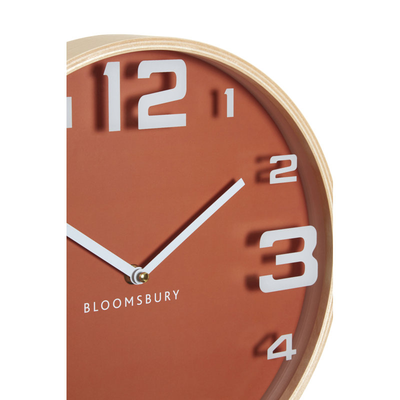 Athol Wood Wall Clock, Orange