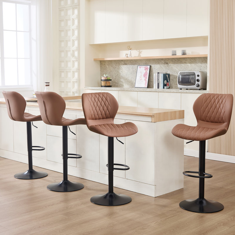 Tabouret de bar pivotant à hauteur réglable, Rouillé