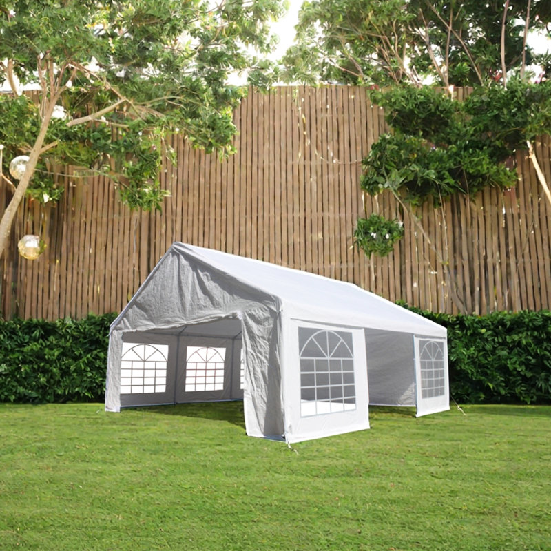 Pavillon de jardin portatif 20X20 pieds pour les mariages - et installation de tente de fête extérieure imperméable et facile à installer
