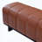 Indoor Dining Bench with Brown PU Fabric, Rubber Wood Legs, 250 lbs Capacity-630783536