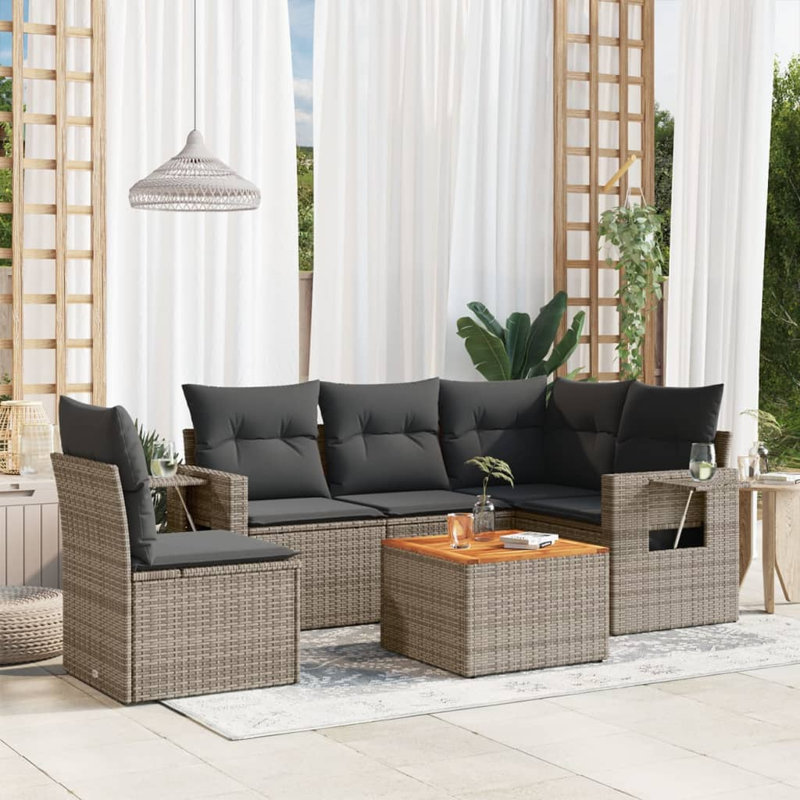 Ensemble de canapé de jardin Vidaxl gris