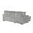Plush Sectional Sofa W/ Pull Out Sleeper Made With Velvet Fabric-1520480881