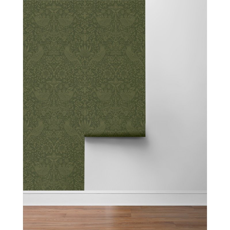 Papier peint préencollé Winston Porter Designs, Vert