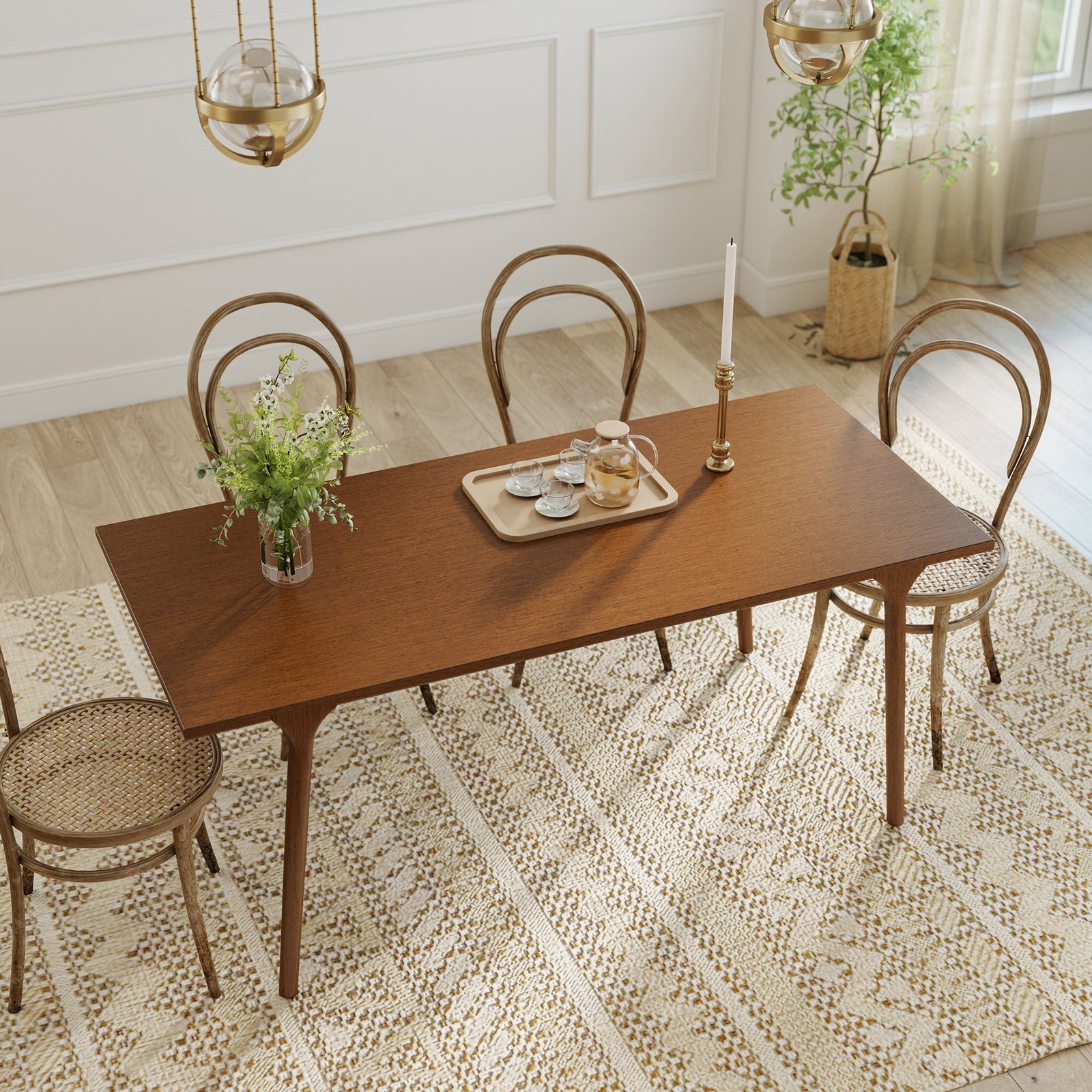 Dining Table, 29.5'‘ H X 55.13’' W X 31.5'' D
