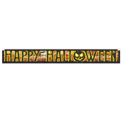 Bannière métallique Happy Halloween