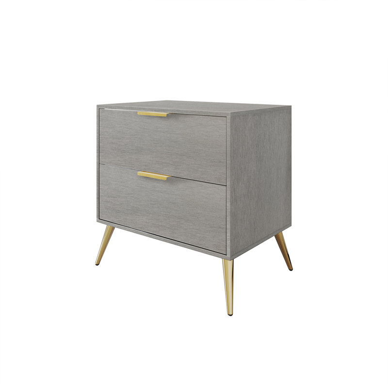 Rafiat 21.65'' W Nightstand, Silver