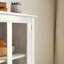 Buffet de rangement avec matériaux de construction - Buffet blanc pour le salon ou la desserte de cuisine