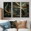 «Retro Gold Whirling Fractal - Fractals», ensemble d'art mural-722259808-722259837