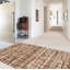 Tapis unique en laine noué à la main style indo nouvel âge beige 5 pi x 8 pi Grogan