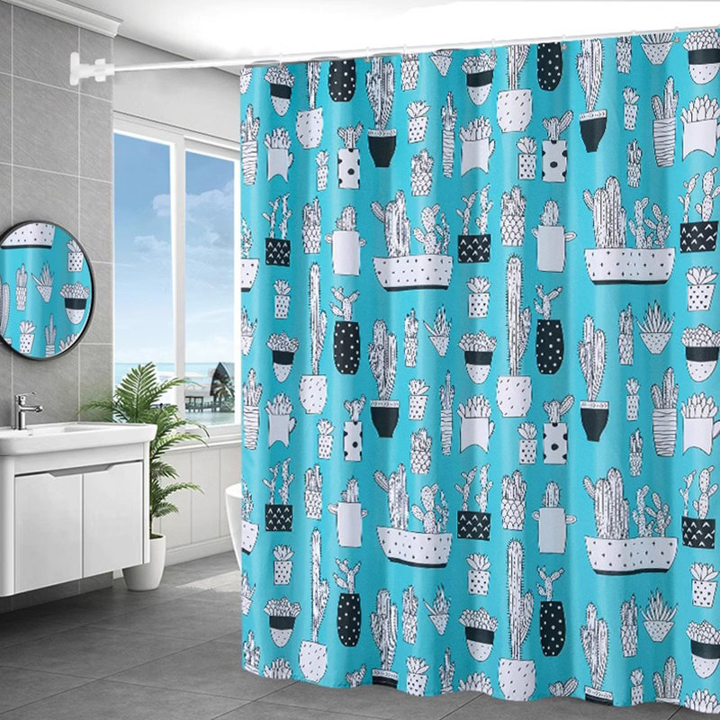 Shower Curtain With Hooks Included, 71"H x 79"W