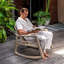  Chaise berçante d'extérieur en osier Sumba