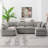 Kierran Chenille 6-Seater Composable Modular Sofa-1534018576