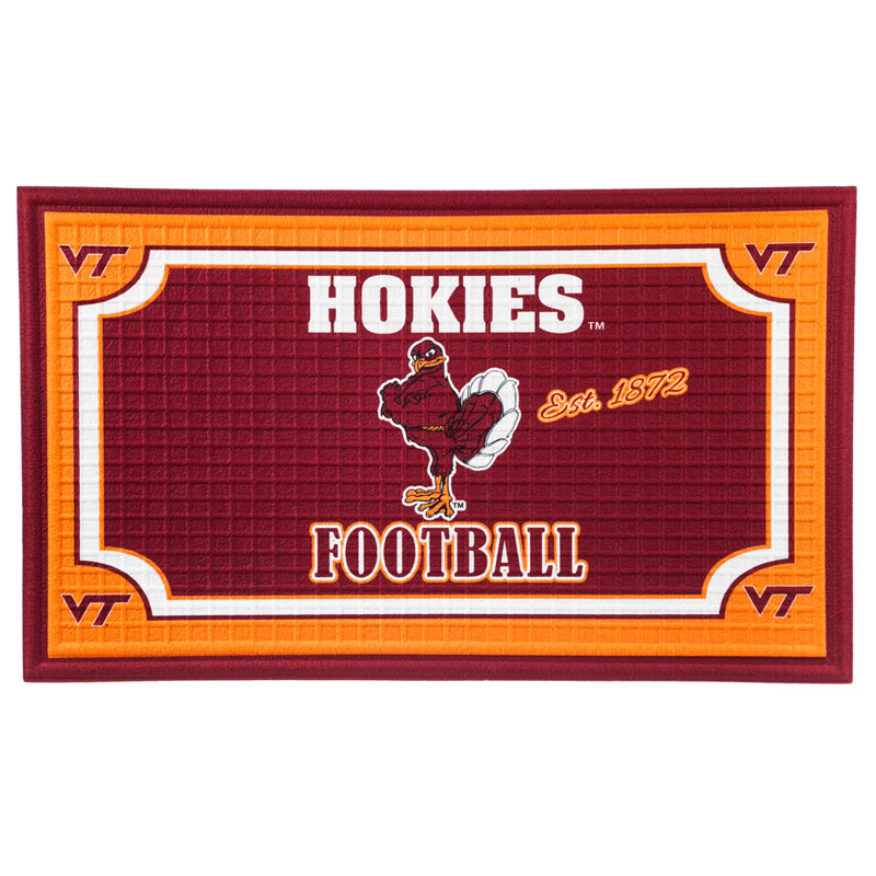 Tapis d'entrée antidérapant NCAA 30 po x 18 po, Virginia Tech