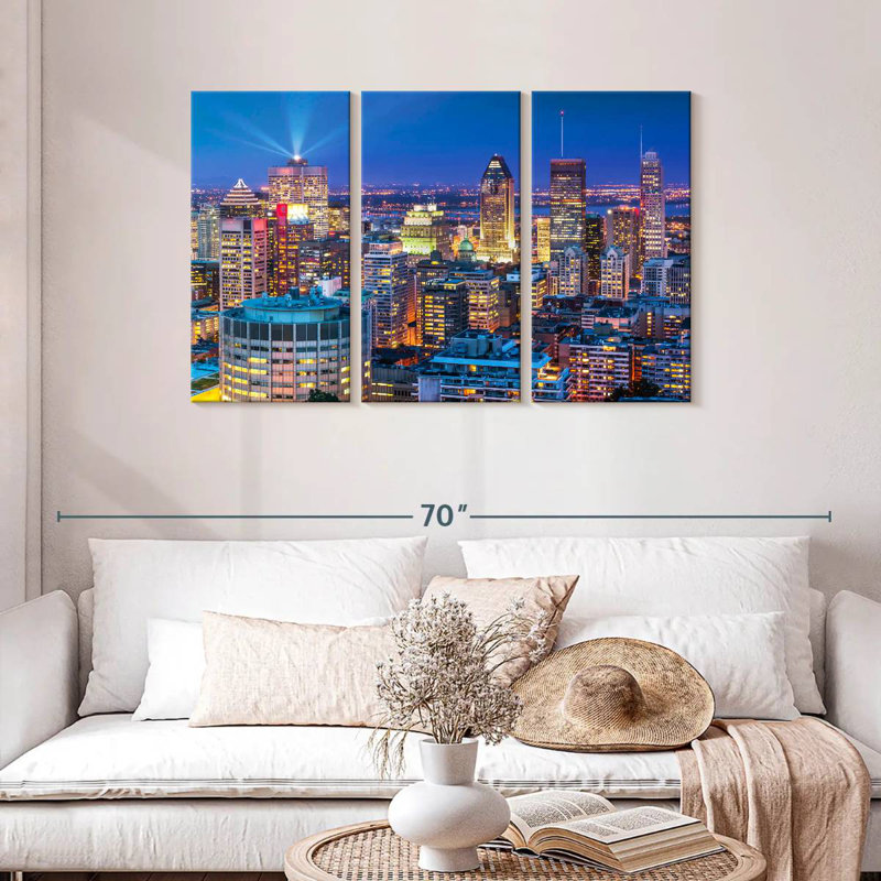 Rorry Montreal Night Skyline, 28" H x 45" W