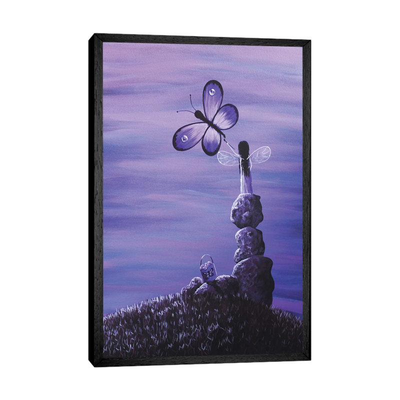 Amethyst Fairy - Print on Canvas, 66.04 cm H x 45.72 cm W, Black Framed