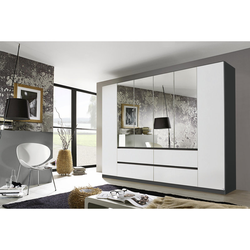 Mainz 6 Door Wardrobe, Alpine White/Grey