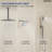 Thermostatic Shower Faucet System, Ceiling Mount High-Pressure Rainfall Dual Shower Head with Rough-In Valve-93876704