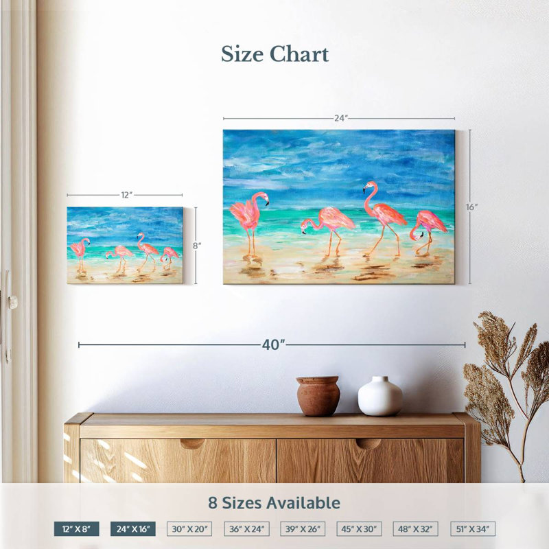 Brampt Sunny Flamingo Beach, H 16 po x l 24 po