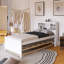 Lit plateforme simple en bois avec tête de lit et lit gigogne-457941542-457941536