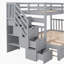 Lit mezzanine avec lit gigogne en bois