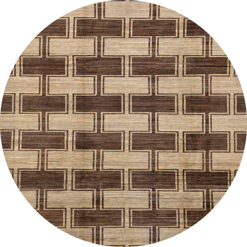 Abstract Indoor Rug, Round 7'