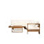 Ensemble de canapé modulaire d'extérieur en bois d'acacia 4 pièces