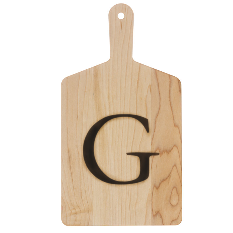 Planche à fromage monogramme en érable, G