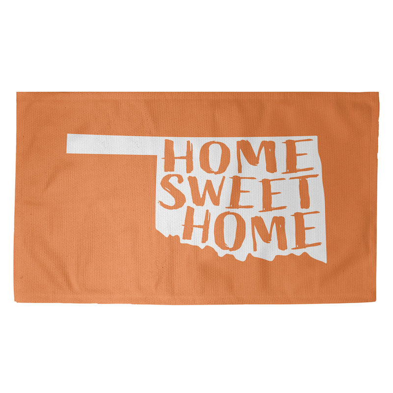 Tapis de maison orange doux Oklahoma, Rectangle 5 pi x 7 pi