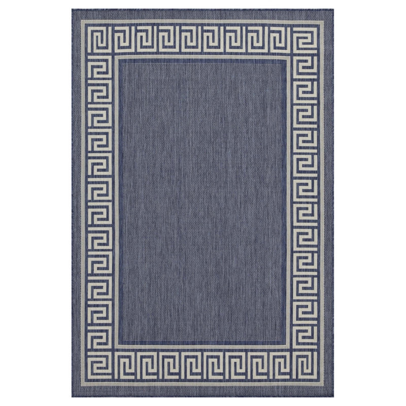 Sunshine Blue Indoor/Outdoor Area Rug, Rectangle 5'3" x 7'3"