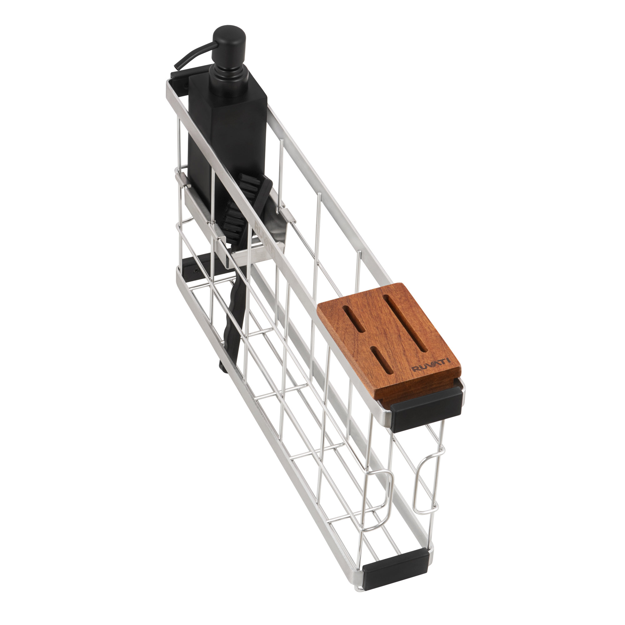 RVA1580 Ruvati Multi-function Workstation Organizer and Caddy with Soap Dispenser and Knife Block