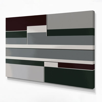 Hard Edge 96 Gray Canvas Wall Art