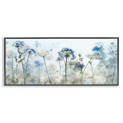 «Blue Wildflower Blooms», art de la giclée encadrée par Irene Weisz