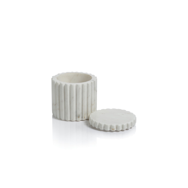Contenant de rangement pour salle de bain en marbre Verner